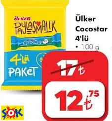 ÜLKER COCOSTAR 4'LÜ ÇİKOLATA ÜLKER COCOSTAR 4'LÜ ÇİKOLATA